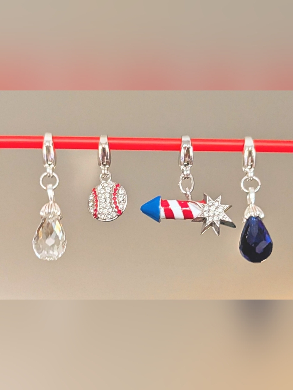 Set of 4 dangle charms